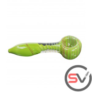 CLEAR BODY SWIRL DESIGN HAND PIPE 5inch 3CT/PK